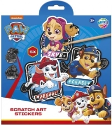 Kratzer-Sammelaufkleber Paw Patrol – Set mit 5 Stück