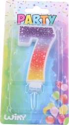 Partykerze Nummer 7 Sterne