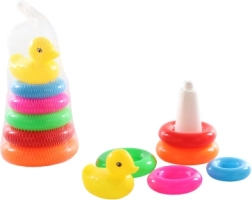 Kunststoff-Steckspiel Kegel mit Entchen 17 × 10 cm