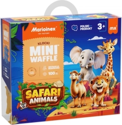 Bausteinset Mini Waffle - Safari Tiere 100 Stk.