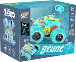 RC-Auto transparentes grünes Stuntfahrzeug mit LED und Sound