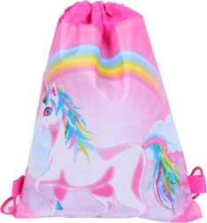 Schulbeutel für Schuhe und Sportkleidung mit Einhorn-Motiv 35x27 cm