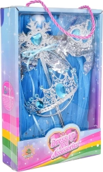 Set für kleine Prinzessinnen mit blauem Rock und Accessoires