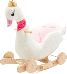 Schaukelspielzeug mit Rollen und Melodie Baby Mix Schwan weiß