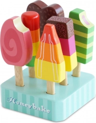 Le Toy Van Honeybake Set aus Holz-Eis am Stiel