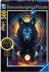 Ravensburger Puzzle – Leuchtet im Dunkeln: Wolf und Monde, 500 Teile