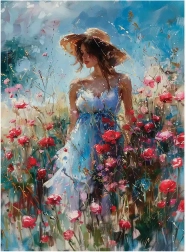 Puzzle Mohnblumen 1000 Teile