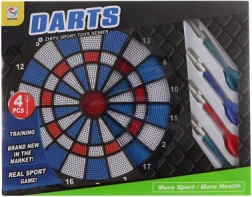 Dartscheibe mit Pfeilen für Freizeitsport