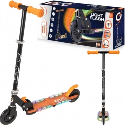 EVO Kinder-Klapproller Light Flash mit LED-Trittbrett, orange
