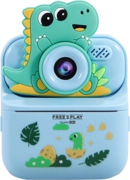 FREEON Free2Play Kinder-Digitalkamera mit Sofortdruck Dinosaurier
