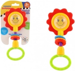 Rassel und Beißring in Blumenform, Kunststoff, 8 × 19 cm, ab 3 Monaten