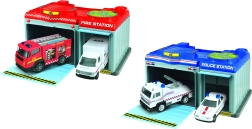 Tragbare Station mit 2 Metallautos