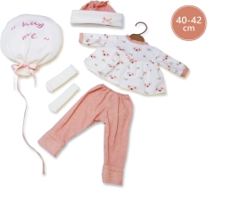 Kleidung für Puppe NEW BORN 40–42 cm, 4-teiliges Set mit Schnuffeltuch