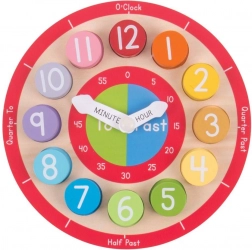 Bigjigs Toys edukative Holz-Uhr auf Englisch