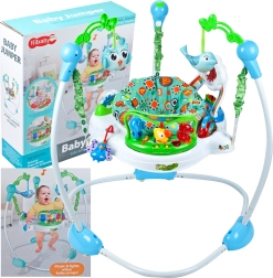 Hüpfspielzeug mit Tierchen blau