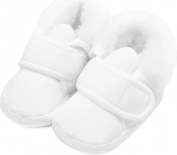 Winter-Samt-Babyschühchen NEW BABY zur Taufe, 0–3 Monate, Junge