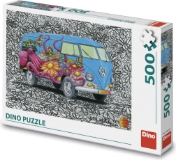 Dino Puzzle Hippies Volkswagen 500 Teile