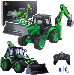 RC Radlader-Bagger HUINA 1:14 grün mit Lichtern und Sound