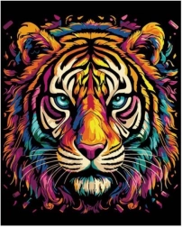 Malen nach Zahlen auf Leinwand 40 × 50 cm – Tiger