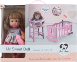 Puppe mit Wiege und Babygeräuschen