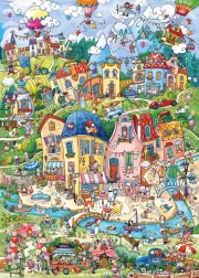Puzzle HEYE Happy Town: Guten Morgen! 1000 Teile