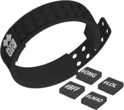 Silikonarmband PIXIE CREW mit Pixeln – schwarz