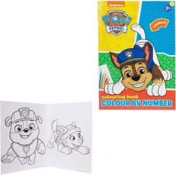Malen nach Zahlen mit Aufklebern Paw Patrol 21 × 29,5 cm