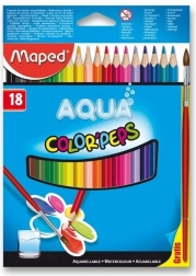 Dreieckige Buntstifte Maped Aqua Color'Peps 18 Stk. mit Pinsel