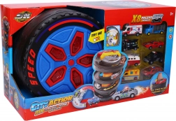Tragbare Rennstation mit Effekten und 8 Autos