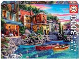Puzzle 3000 Teile Sonnenuntergang Comer See Italien