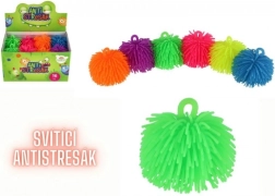 Antistress Quetschball aus Silikon mit Licht 7 cm