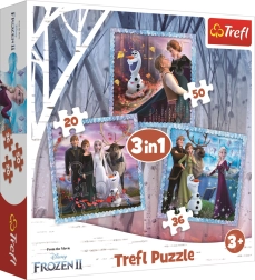 Puzzle 3v1 Die Eiskönigin Magische Geschichte Trefl
