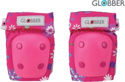 Globber Kinderschützer-Set Blumen rosa