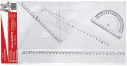Set aus transparenten Linealen CONCORDE, 4 Stk.