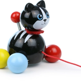 Vilac Nachzieh-Kätzchen Minou – Holzwindeltier mit Schnur