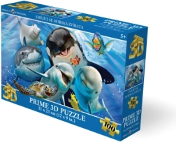3D-Puzzle Lachende Meerestiere 100 Teile