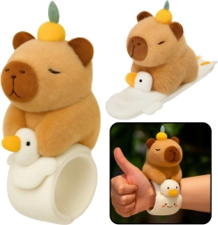 Plüsch-Schnapparmband Gans mit Capybara