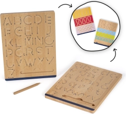 small foot Holz-Schreibtafel Educate – Set zum Üben von Buchstaben und Zahlen