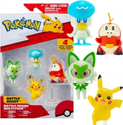 Pokémon Battle Multipack – 4 Figuren Pikachu, Fuecoco, Sprigatito und Quaxly 5 cm