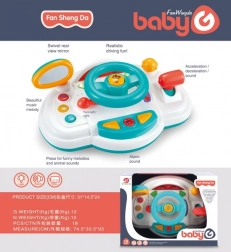 Interaktiver Fahrsimulator für Kinder mit Lichtern und Geräuschen