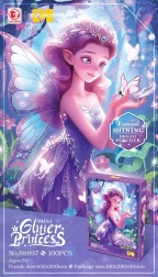 Puzzle mit 100 Teilen – lila Fee mit Glitzer