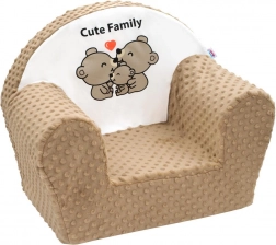 Kindersessel aus Minky NEW BABY Cute Family cappuccino