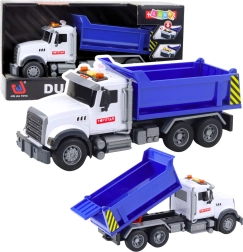 Kipp-LKW mit beweglicher Mulde, Licht und Sound – blau