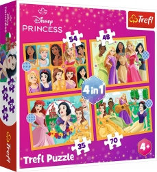 Puzzle 4-in-1 – Märchenhafte Geschichten PRINCESS DISNEY