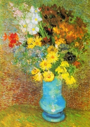 Genießen Sie Puzzle Vincent van Gogh: Vase mit Gänseblümchen und Anemonen 1000 Teile