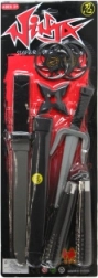 Ninja-Set für Kinder mit Schwert, Dolch, Nunchaku und Wurfsternen
