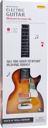 Elektrische Kinder-Gitarre mit Kopfhörern und Mikrofon – Rot