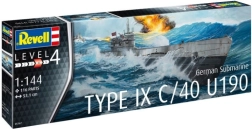 Plastikmodell des deutschen U-Boots Typ IX C/40 1/144