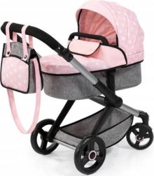 Bayer Kombi-Puppenwagen Xeo rosa-grau