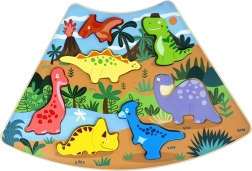 Holz-Einlegepuzzle Dinosaurier – koppelbares Set